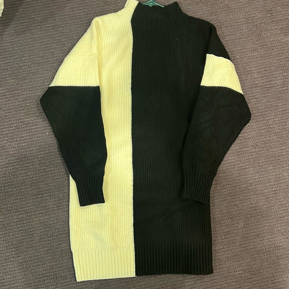Anthropologie Daily Practice color block sweater tunic Dress